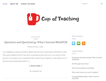 Tablet Screenshot of cupofteaching.com